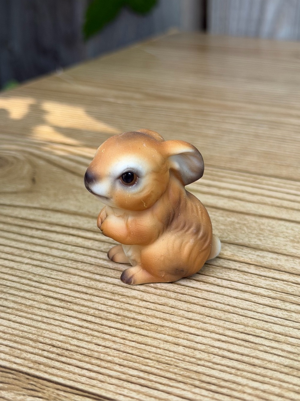 Vintage Mini 1.5” Orangey Brown Bunny Rabbit Marked Japan Figurine Decoration